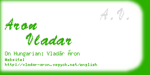 aron vladar business card
